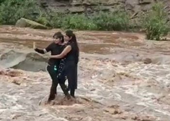 girl in river
