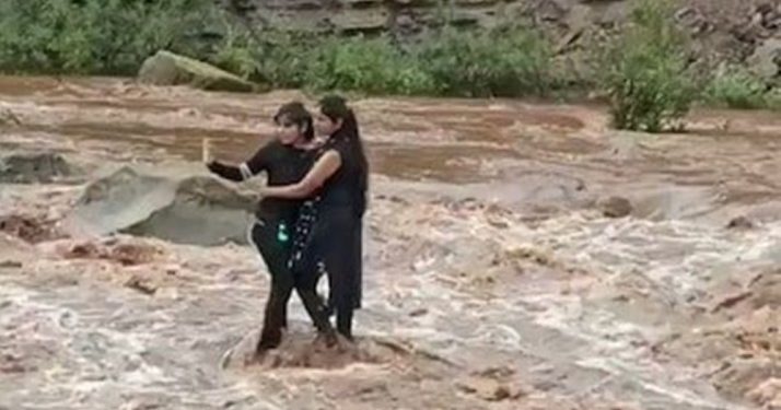 girl in river