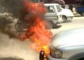 গুৱাহাটীৰ জু-তিনি আলিত হঠাৎ জ্বলি উঠিল এখন ছাফাৰী গাড়ী