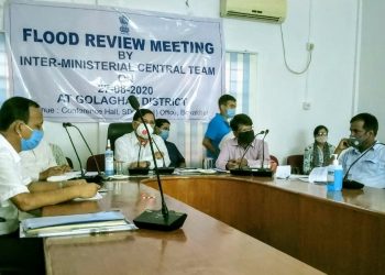 Central team visits Bokakhat to assess flood damage