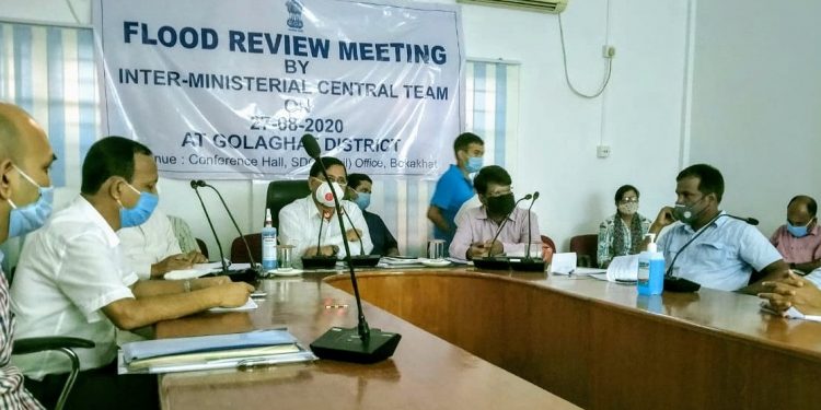 Central team visits Bokakhat to assess flood damage