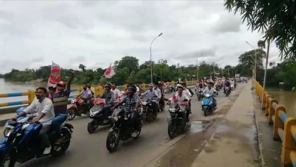 AASU takes out motorcycle rally against CAA in Margherita