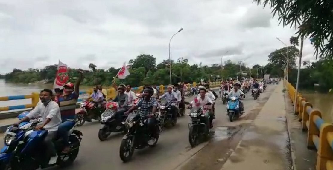 AASU takes out motorcycle rally against CAA in Margherita