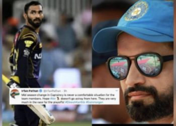 কলকাতা নাইট ৰাইডাৰ্ছৰ নেতৃত্ব মৰ্গানক অৰ্পন কৰাৰ পাছতে ইৰফান পাঠানৰ সমালোচনা