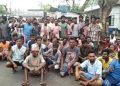 Workers protest at Jiajuri tea estate in Samaguri