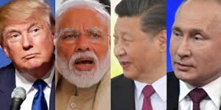 trump, modi, putin and xi