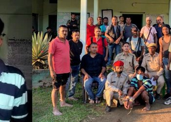 ব্ৰহ্মপুত্ৰৰ মাজ লহৰে চাপৰিৰ পৰা দুৰ্ধৰ্ষ গঁড় চিকাৰী লংগুটি দলেক আটক