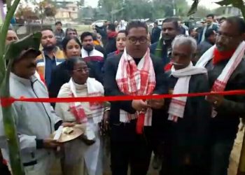 টীয়কত গৃহ প্ৰৱেশ সমাৰোহৰ শুভাৰম্ভ কৰিলে সাংসদ তপন গগৈয়ে