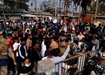 হাজোত বিজেপি চৰকাৰৰ বিৰুদ্ধে ব্লক কংগ্ৰেছৰ তীব্ৰ প্ৰতিবাদ