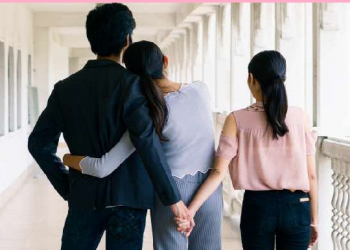 man, wife and girlfriend
