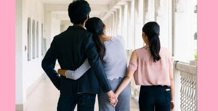 man, wife and girlfriend