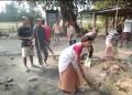 আলি আয়ে লৃগাং উদযাপন নকৰিলে সোণাৰী মিচিং গাঁওবাসীয়ে; ৰাজহুৱা শ্ৰমদানেৰে নিৰ্মাণ কৰিলে ভস্মীভূত হোৱা চাৰিটা বাসগৃহ