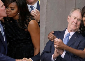 Gorge Bush and Michell obama