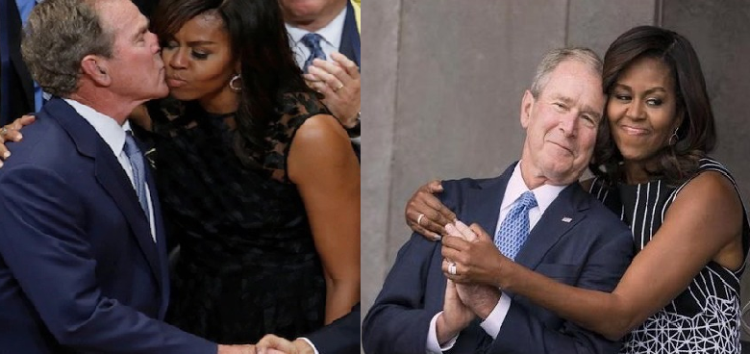 Gorge Bush and Michell obama