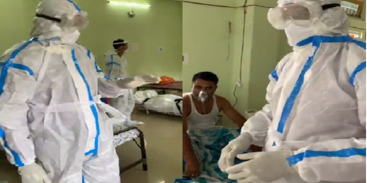 Dhuburi DC in Hospital with PPE kit