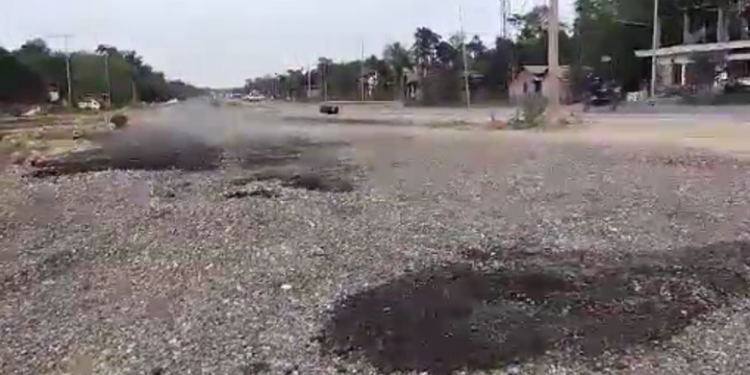 Four lane road