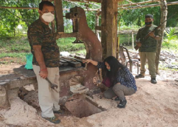 Forest officials operation in Krishnai