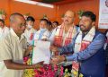 Union Minister of State Rameshwar Teli at the "e-Shram" function in Ledo