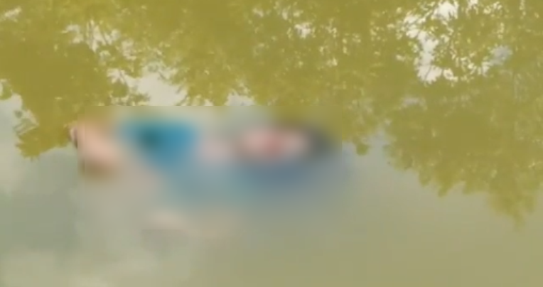 woman suicide by jump into pond