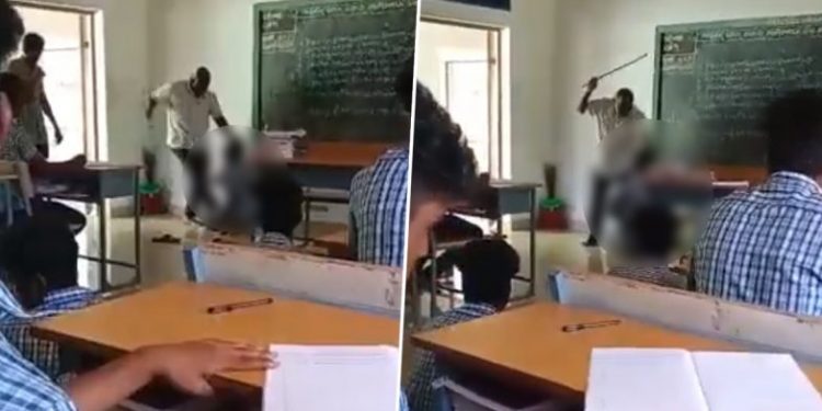 Tamil Nadu: Govt School Teacher Brutally Thrashes Class 12 Student For ‘Skipping Lecture’