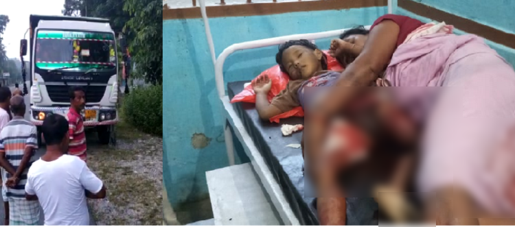 Dumper hit family seriously injured