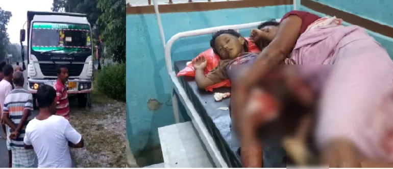 Dumper hit family seriously injured