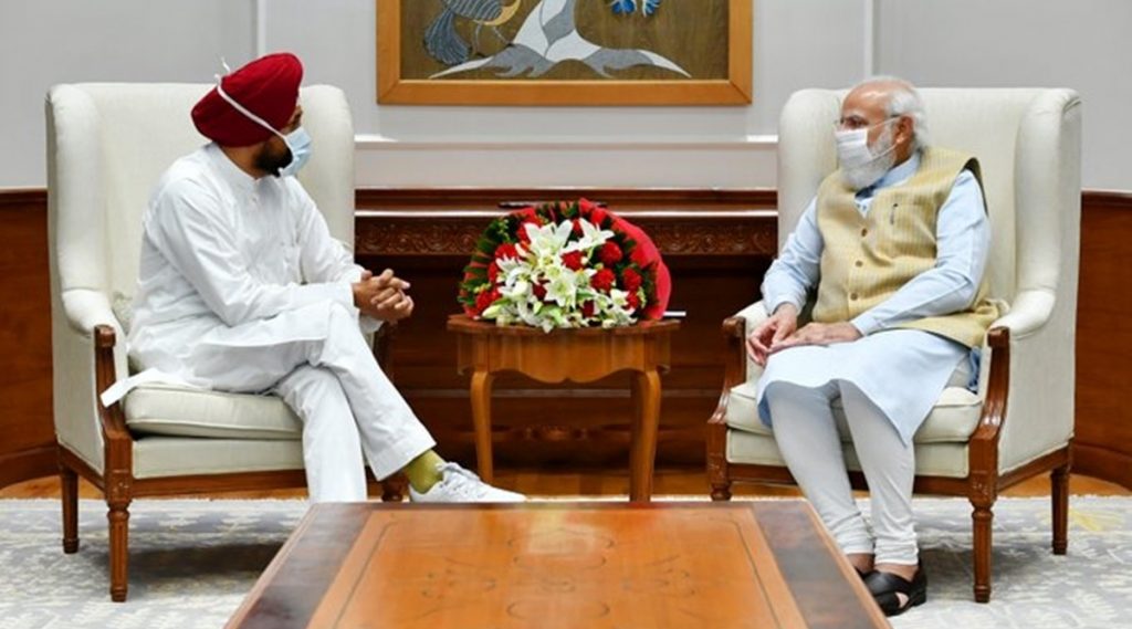 Punjab CM Charanjit Singh Channi meets PM Modi