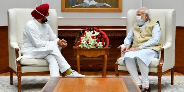 Punjab CM Charanjit Singh Channi meets PM Modi