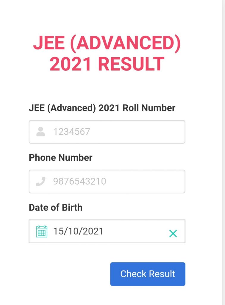 JEE Advanced Result Declared