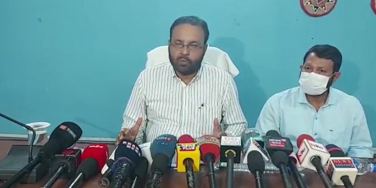Health Minister Keshav Mahanta's press conference