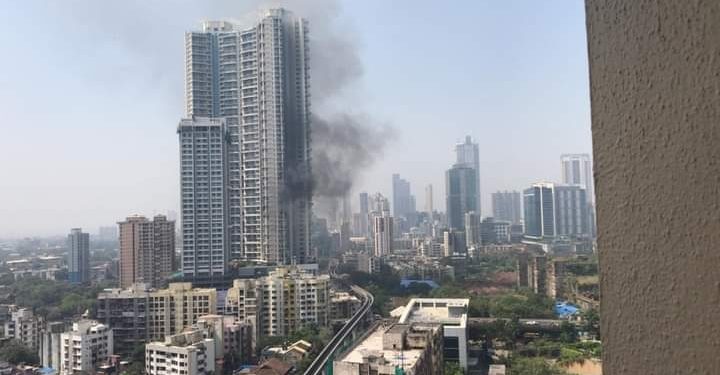 fire breaks out in 61-storey skyscraper in Mumbai