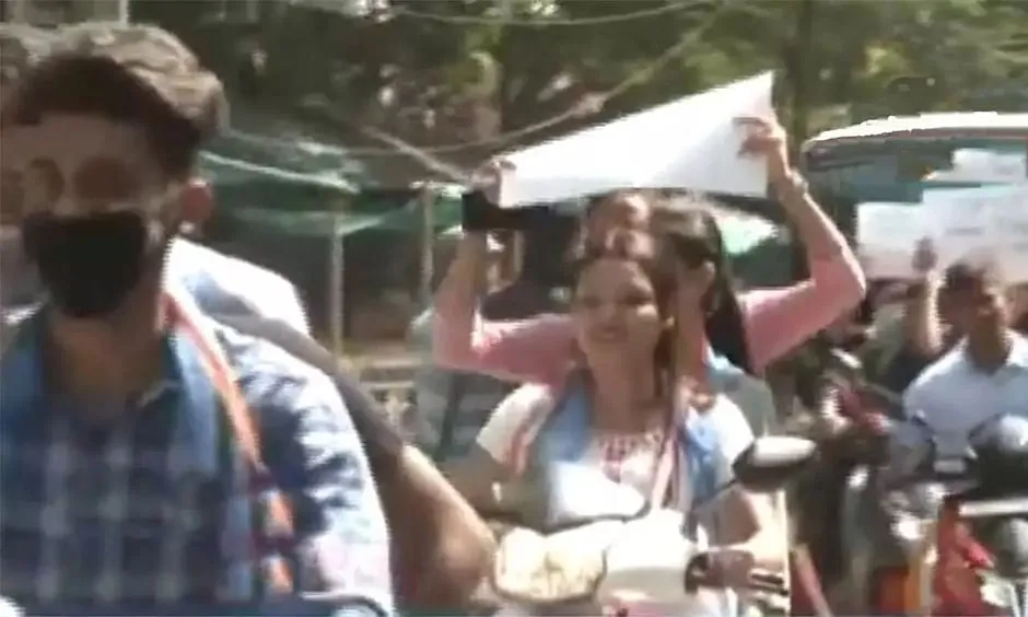 Protest Against Fuel Price Hike in Guwahati