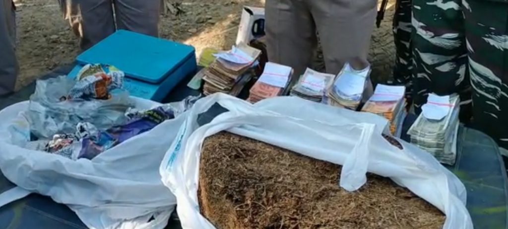 Huge quantity of ganja, cash recovered in Bishwanath