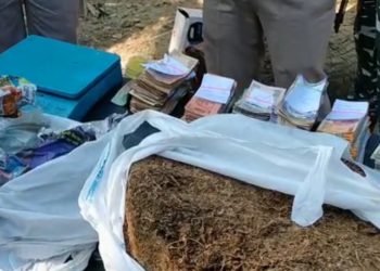 Huge quantity of ganja, cash recovered in Bishwanath