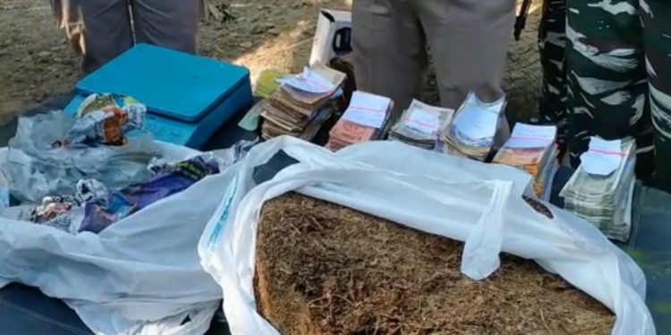 Huge quantity of ganja, cash recovered in Bishwanath