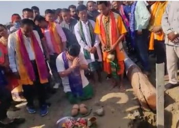বড়ো সাহিত্য সভাৰ ৬১ সংখ্যক তামুলপুৰ অধিৱেশনৰ লাইখুঁটা স্থাপন