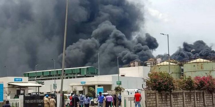 Fire At Chemical Factory