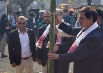 চানমাৰিস্থিত অসম অভিযান্ত্ৰিক প্ৰতিষ্ঠান খেলপথাৰত অসম গ্ৰন্থমেলাৰ লাইখুঁটা স্থাপন