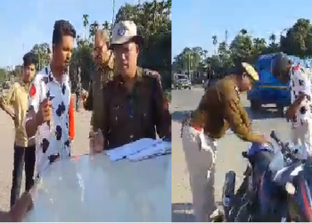 Traffic fine in Teok