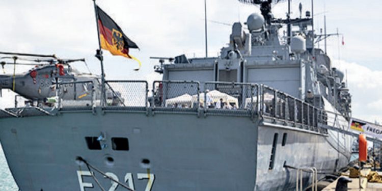 German warship