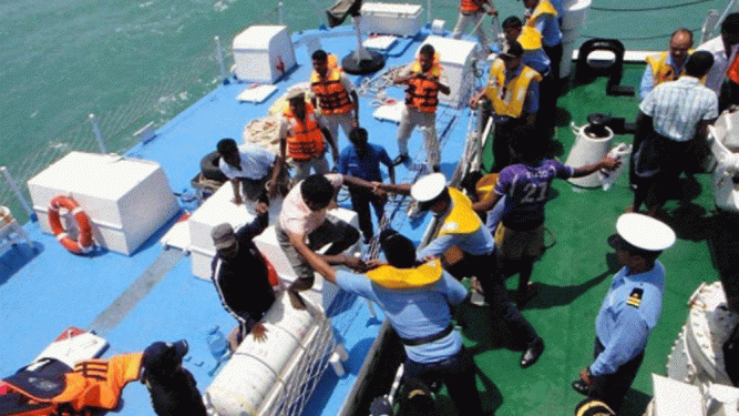 Indian fishermen arrest by Sri Lankan navy