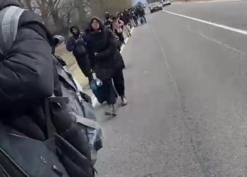 Indian Students Walk To Poland Border