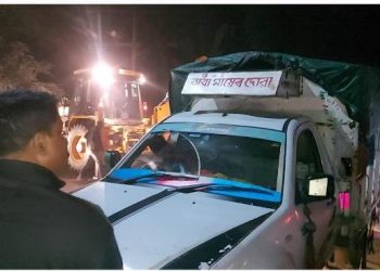 শালকোচা আৰক্ষীয়ে খেদি খেদি জব্দ কৰিলে ছাগলী কঢ়িওৱা বাহন