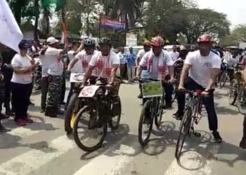 মানৱ সৰবৰাহ ,বাল্যবিবাহ, ড্ৰাগছৰ বিৰুদ্ধে তামুলপুৰত চাইকেল ৰেলী