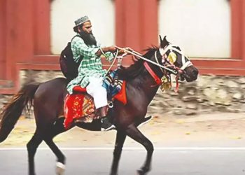man buys horse to commute