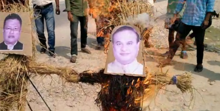 effigy burns by AASA