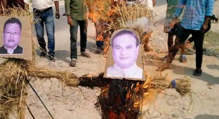 effigy burns by AASA