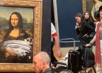 Cake on Mona Lisa portrait: বৃদ্ধাৰ ছদ্মবেশত প্ৰৱেশ; বিশ্বৰ প্ৰসিদ্ধ চিত্ৰশিল্প মনালিছাৰ পেইন্টিঙত কেক সানিলে যুৱকে!