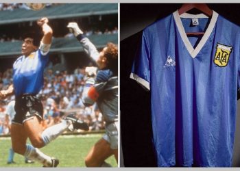 Maradona's 'Hand Of God' jersey auctioned