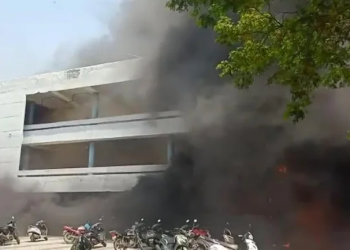 Massive fire at Amritsar's Guru Nanak Dev Hospital